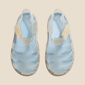 Igor Star Kids Jelly Sandals Blue Frosted Cage Water Shoes Size EU 23 US 7